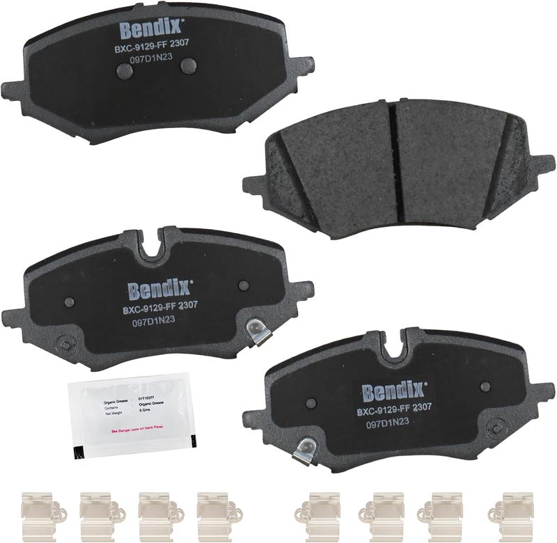 Bendix بطانات الفرامل الأمامية الخزفية Priority1 CFC2307 لسيارة بويك إنكور 2020، إنكور GX 2022-2020، شيفروليه تريل بليزر 2022-2021 - Image 1